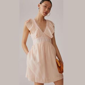 Anthropologie V-Neck Plunge Tunic Mini Dress - New - Size Large